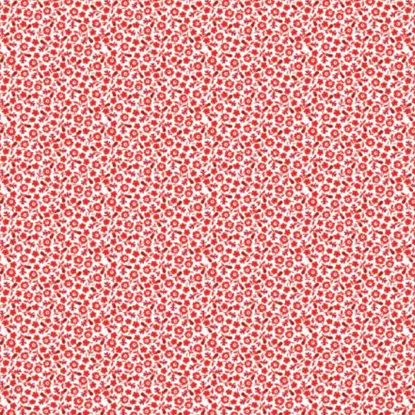 Red Hot Posy Off White By Riley Blake Designs