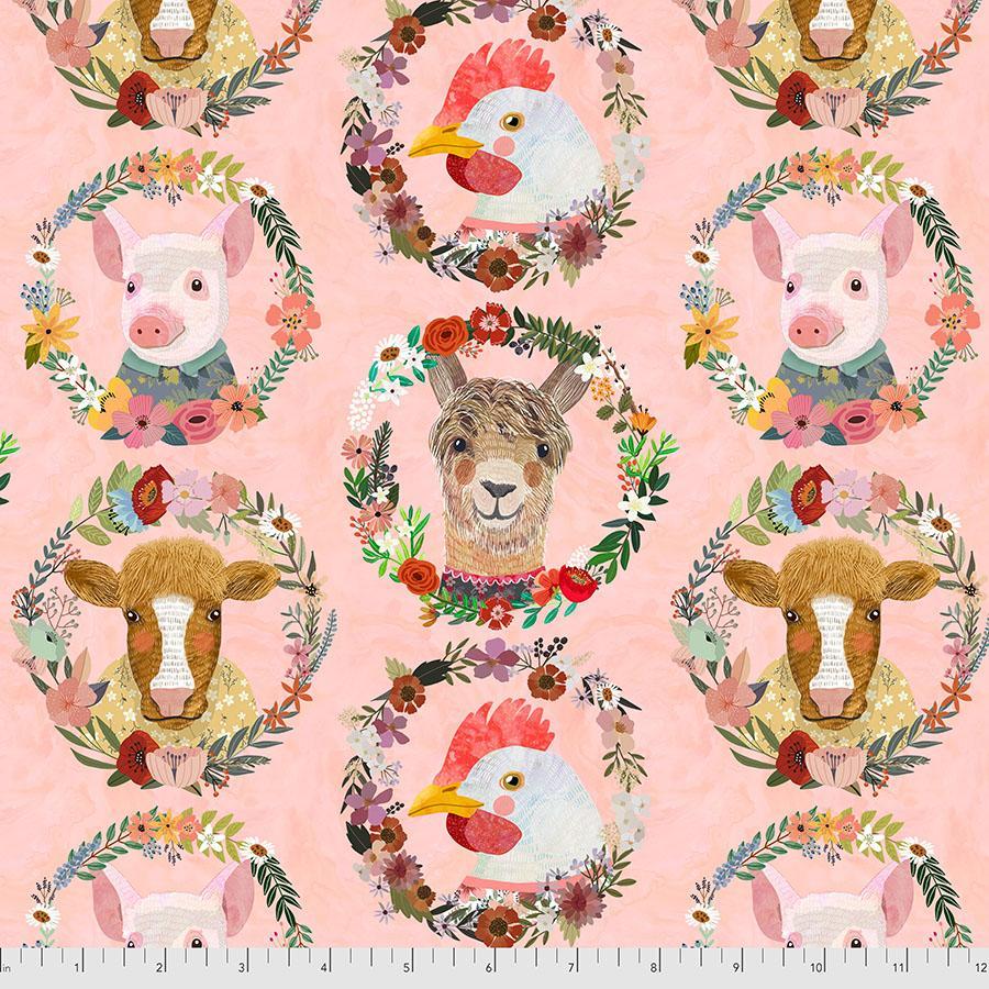 Farm Friends Farm Badges Peach By Mia Charro For Free Spirit