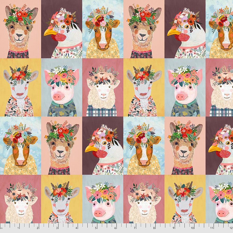 Farm Friends Animals Multi By Mia Charro For Free Spirit