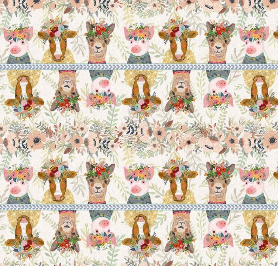 Farm Friends Animals Multi By Mia Charro For Free Spirit