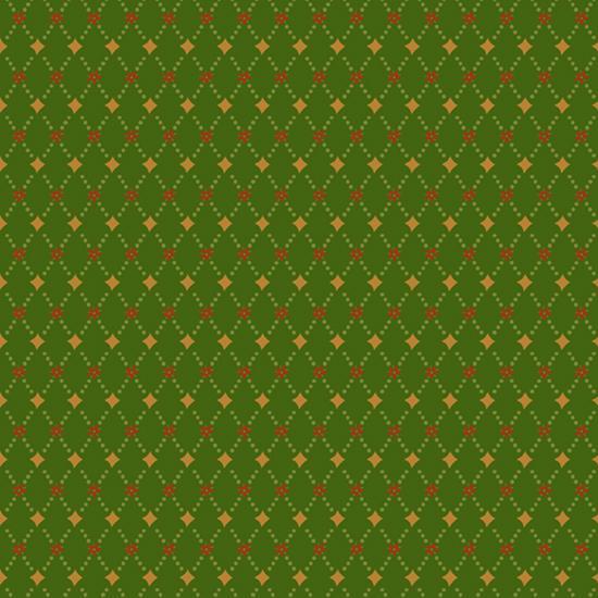 Holiday Foliage Geometric Green By Laura Berringer For Marcus Brothers