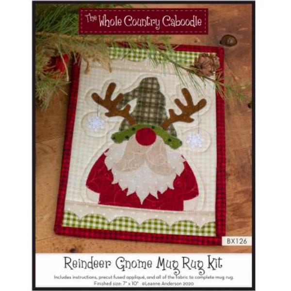 Reindeer Gnome Mug Rug Kit By Leanne Anderson For Whole Country Caboodle