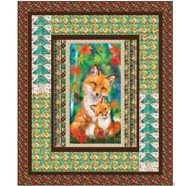 Auburn Fox Panel Quilt Kit From Studio E