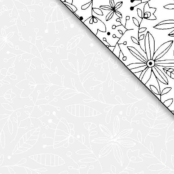Ramblings 13 Outline Floral White On White from P&B Textiles