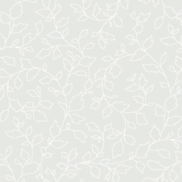 Ramblings 13 Leaves/Vine White On White By P & B Textiles