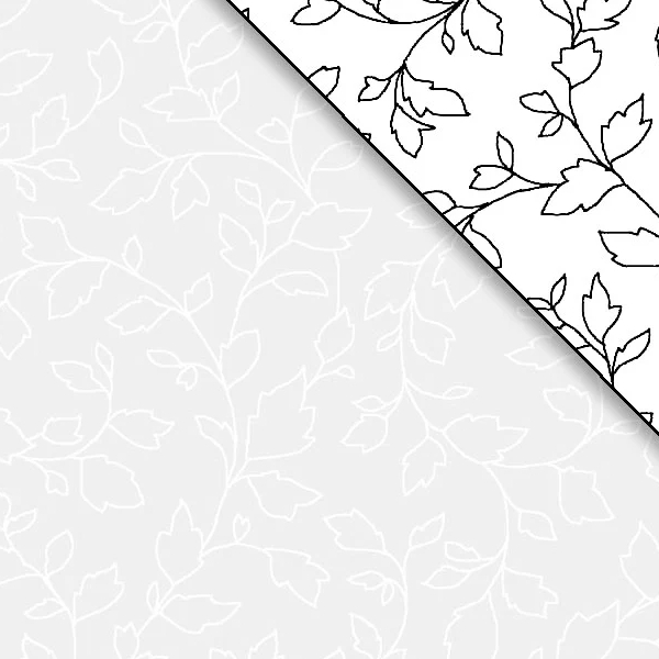 Ramblings 13 Leaves/Vine White On White from P&B Textiles