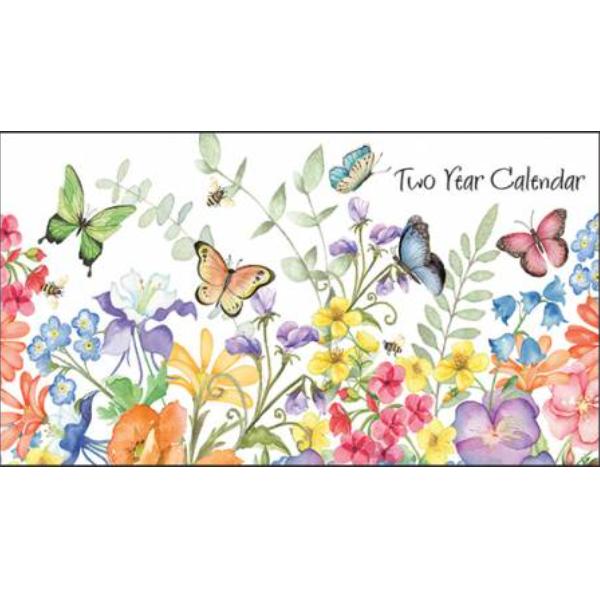 Butterflies and Flowers Two Year Pocket Calendar 23/24 by It Takes Two