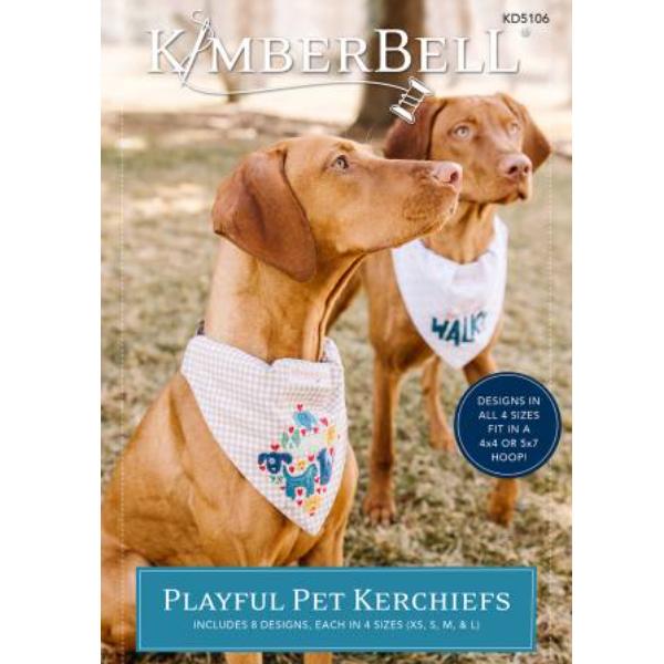 Playful Pet Kerchiefs Machine Embroidery Design CD