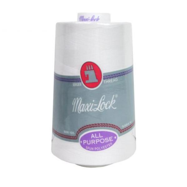 Maxi Lock Serger Thread White 6000yd Cone by A & E