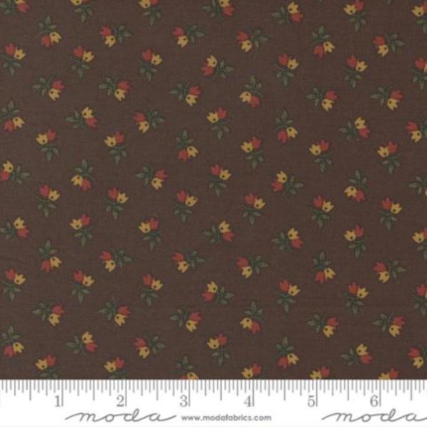 Adamstown Tulips Brown By Jo Morton For Moda Fabrics