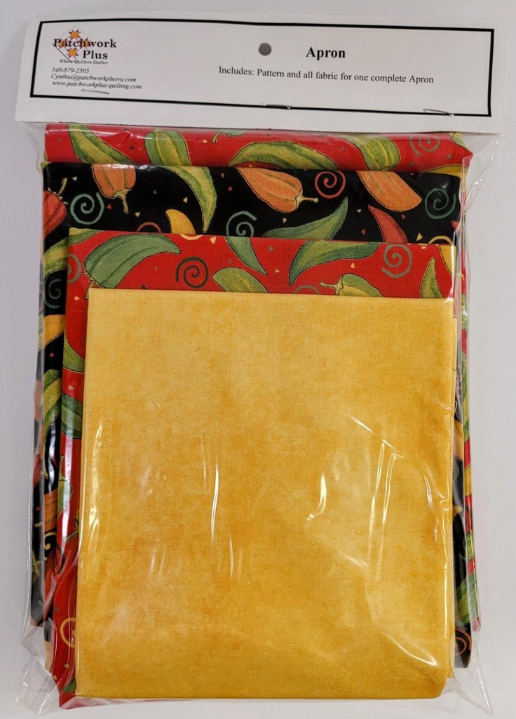 Apron Kit Peppers Black