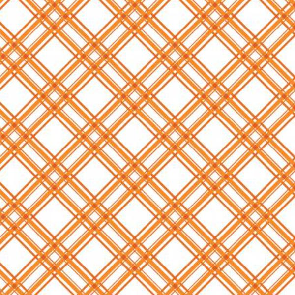 Kimberbell Basic Diagonal Plaid Orange From Maywood Studio