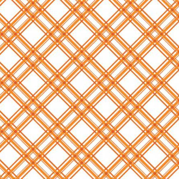 Kimberbell Basic Diagonal Plaid Orange From Maywood Studio