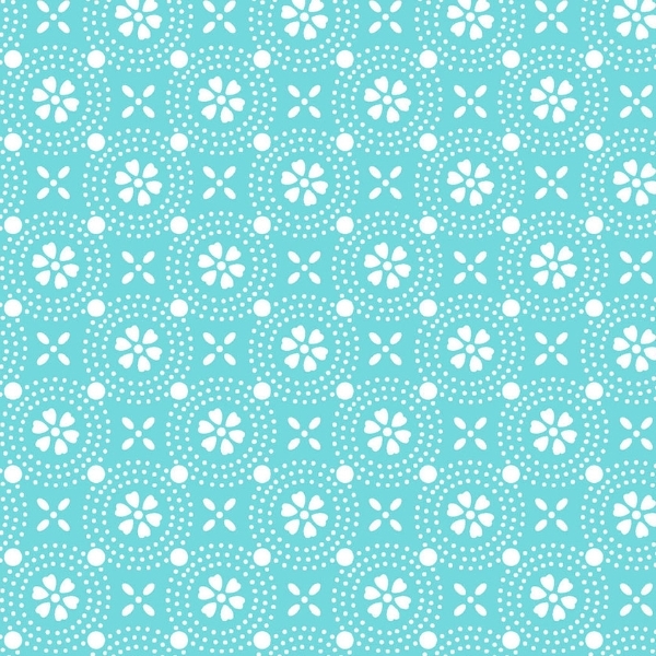 Sippin' On Sunshine Dotted Circles Aqua Blue by Kimberbell for Maywood Studio