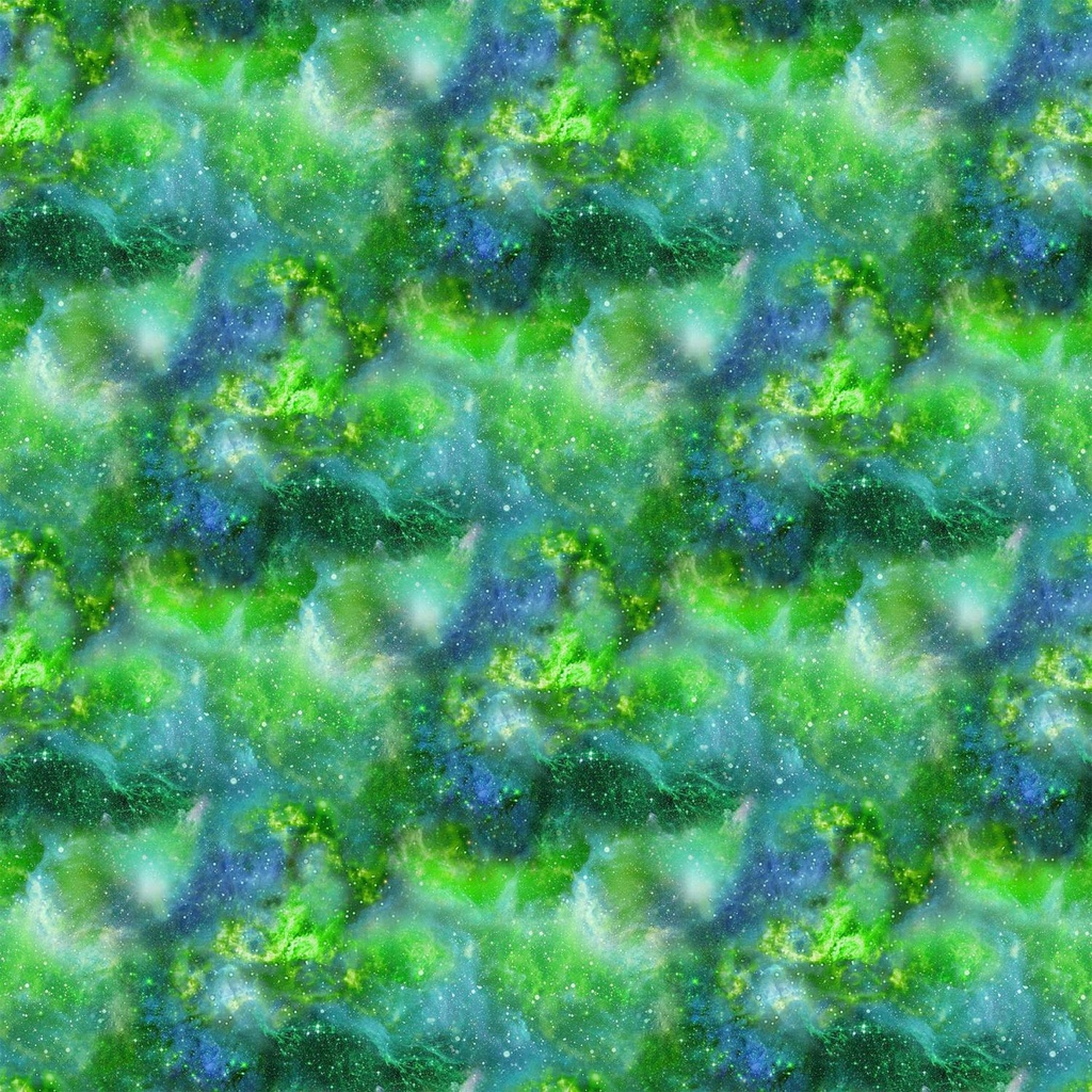 Universe Nebula Texture Green By Adrian Chesterman For Northcott