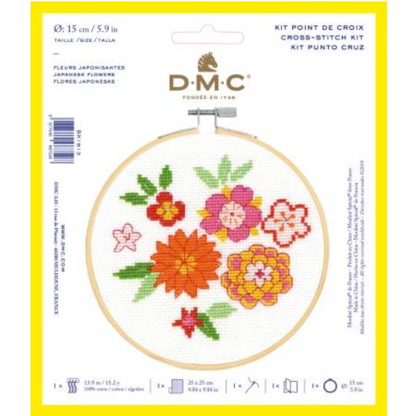 Japanese Flowers  Counted Cross Stitch Kit From Dimensions