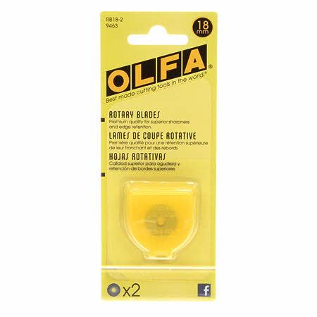 Olfa 18Mm Rotary Blades 2 Pack