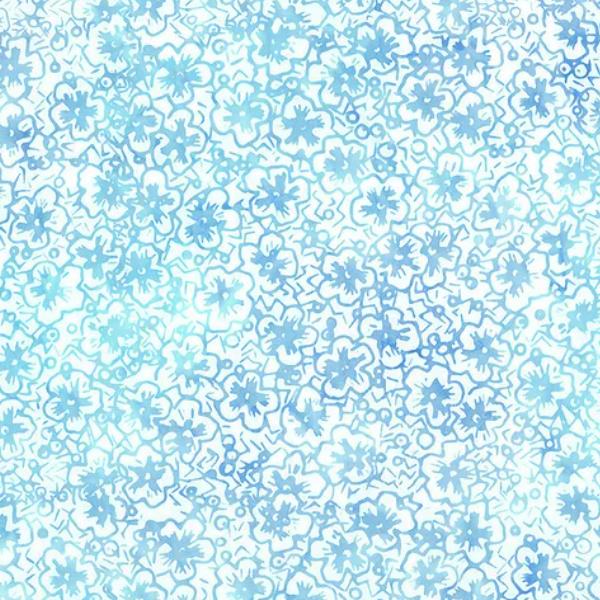Luna Batik Mimosa Flower Sky By Anthology Fabrics