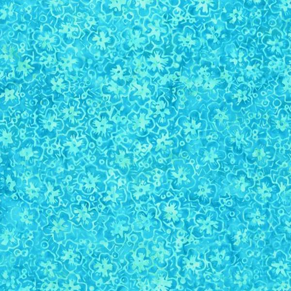 Luna Batik Mimosa Flower Cerulean By Anthology Fabrics