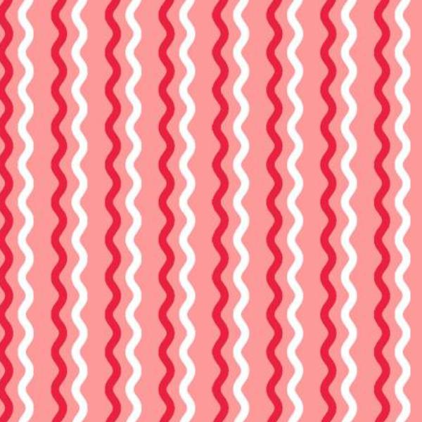 Kimberbell Wavy Stripe Pink From Maywood Studio