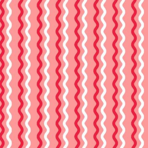 Kimberbell Wavy Stripe Pink From Maywood Studio