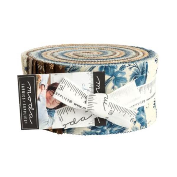 Amelias Blues Jelly Roll by Betsy Chutchian for Moda Fabrics