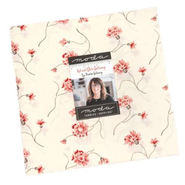 Red White Gatherings Layer Cake by Primitive Gatherings for Moda Fabrics