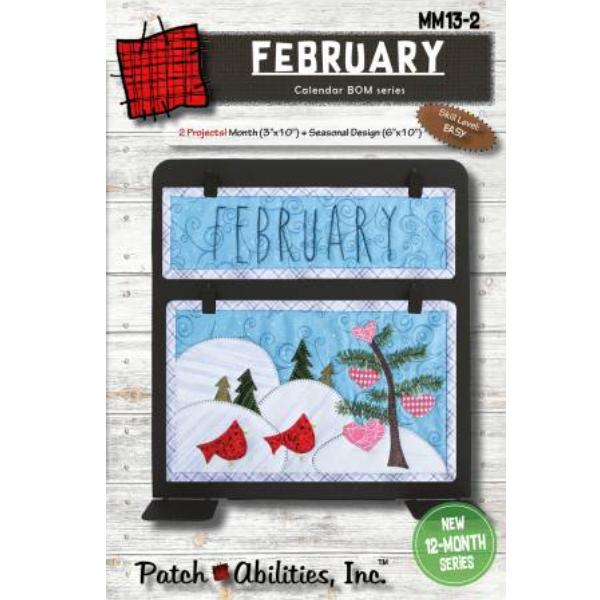 February Calendar Series Mach Emb. By Julie Wurzer For Patch Abilities