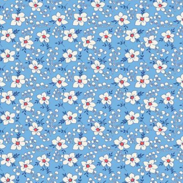 Storybook 22 Flowers/Berries Blue By Mykt Collection For Windham Fabrics