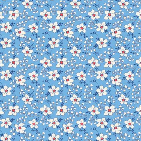 Storybook 22 Flowers/Berries Blue By Mykt Collection For Windham Fabrics