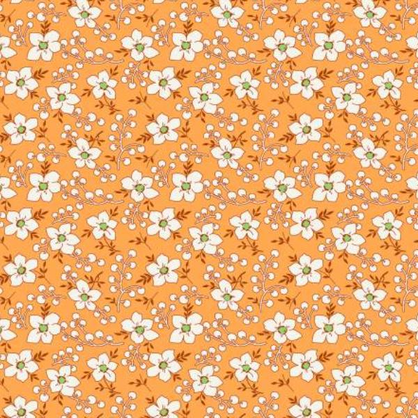 Storybook 22 Flowers/Berries Orange By Mykt Collection For Windham Fabrics