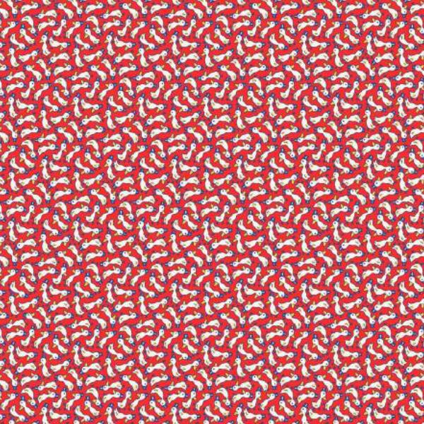 Storybook 22 Fancy Ducks Red By Mykt Collection For Windham Fabrics
