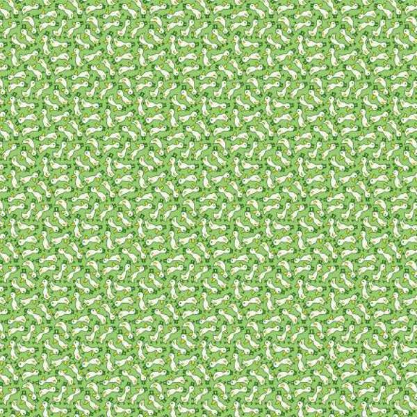 Storybook 22 Fancy Ducks Green By Mykt Collection For Windham Fabrics