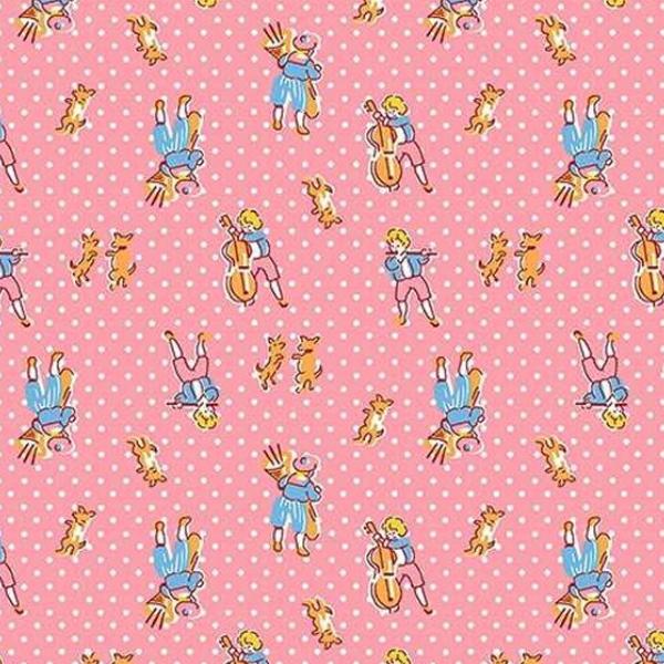 Storybook 22 Music Man Pink By Mykt Collection For Windham Fabrics