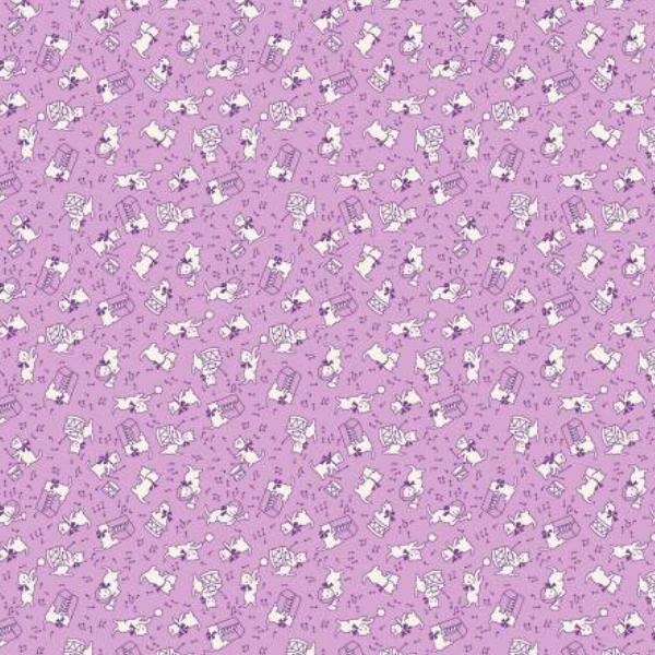 Storybook 22 Jammin Cats Purple by MYKT Collection for Windham Fabrics