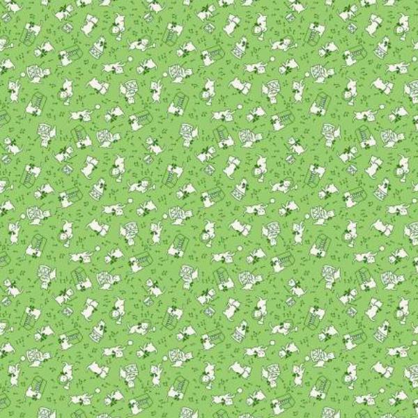 Storybook 22 Jammin Cats Green By Mykt Collection For Windham Fabrics