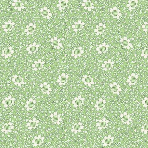 Storybook 22 Gingham Flower Green By Mykt Collection For Windham Fabrics