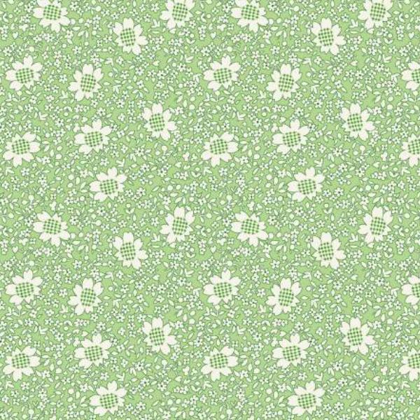 Storybook 22 Gingham Flower Green By Mykt Collection For Windham Fabrics