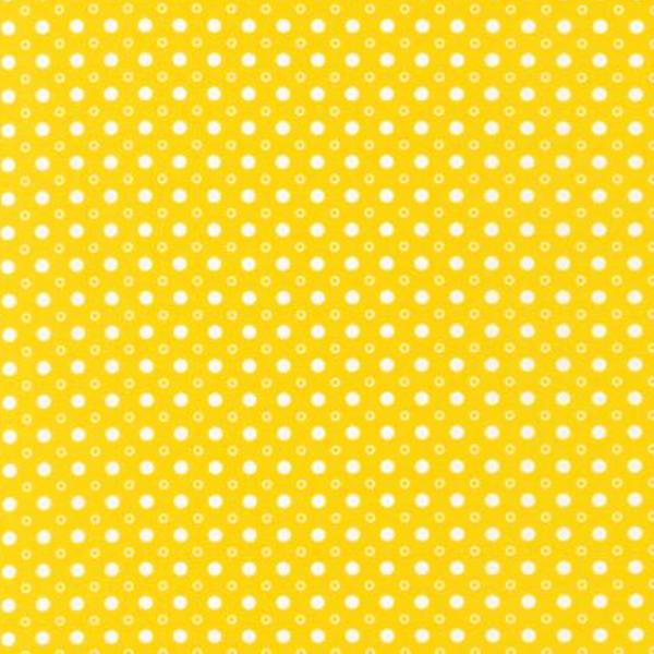 1930'S Basic Dots Yellow By Debbie Beaves For Robert Kaufman