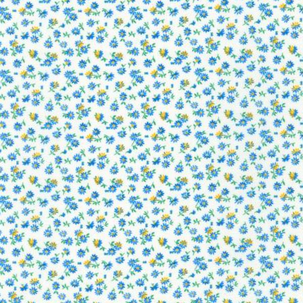 1930's Basic Daisies Blue by Debbie Beaves for Robert Kaufman