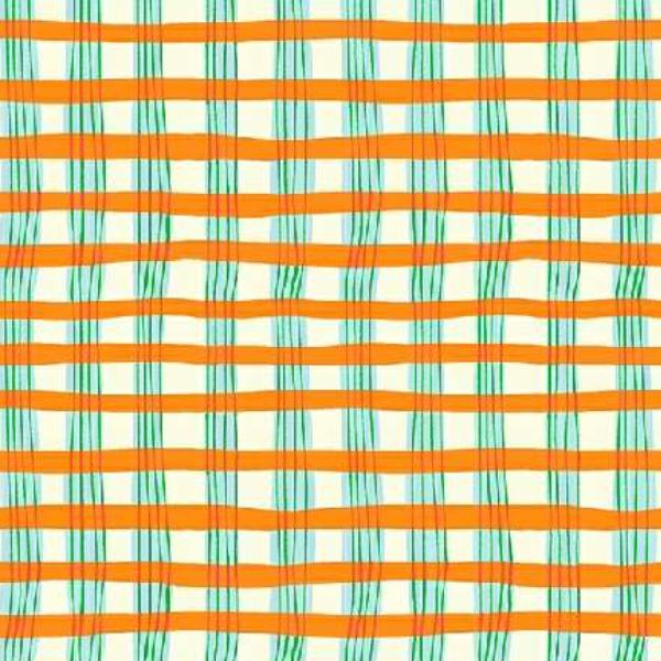 Lucky Rabbit Orange Plaid By Heather Ross For Windham Fabrics