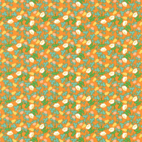 Lucky Rabbit Calico Orange By Heather Ross For Windham Fabrics