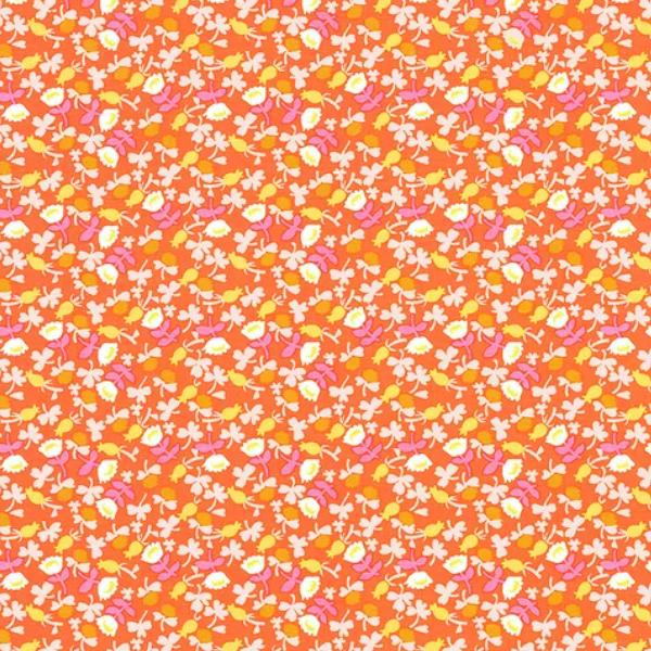 Lucky Rabbit Calico Red Orange By Heather Ross For Windham Fabrics