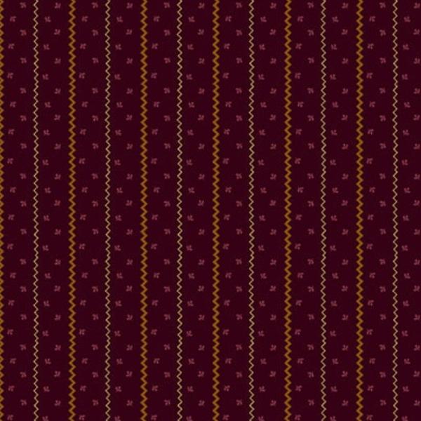 Scraps Of Kindness Stripe Eggplant By Kim Diehl For Henry Glass