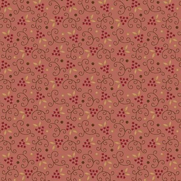 Scraps Of Kindness Star Vine Pink By Kim Diehl For Henry Glass