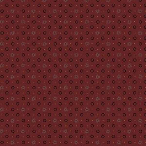 Scraps Of Kindness Starbursts Cranberry By Kim Diehl For Henry Glass