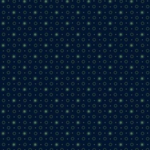 Scraps Of Kindness Starbursts Navy By Kim Diehl For Henry Glass