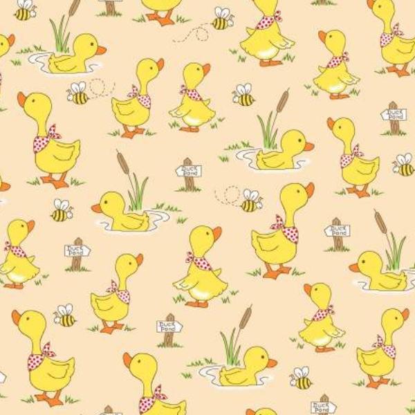 Comfy Flannel Ducks Yellow By Ae Nathan