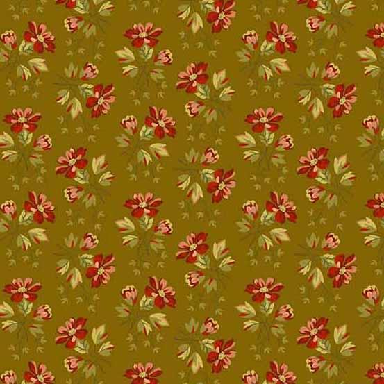 Primrose Wildflower Deep Ochre By Edyta Sitar Of Laundry Basket Quilts For Andover