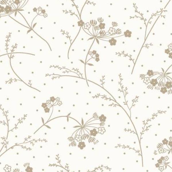 Kimberbell Basics Queen Anne'S Lace White/Taupe By Kimberbell Designs For Maywood Studio